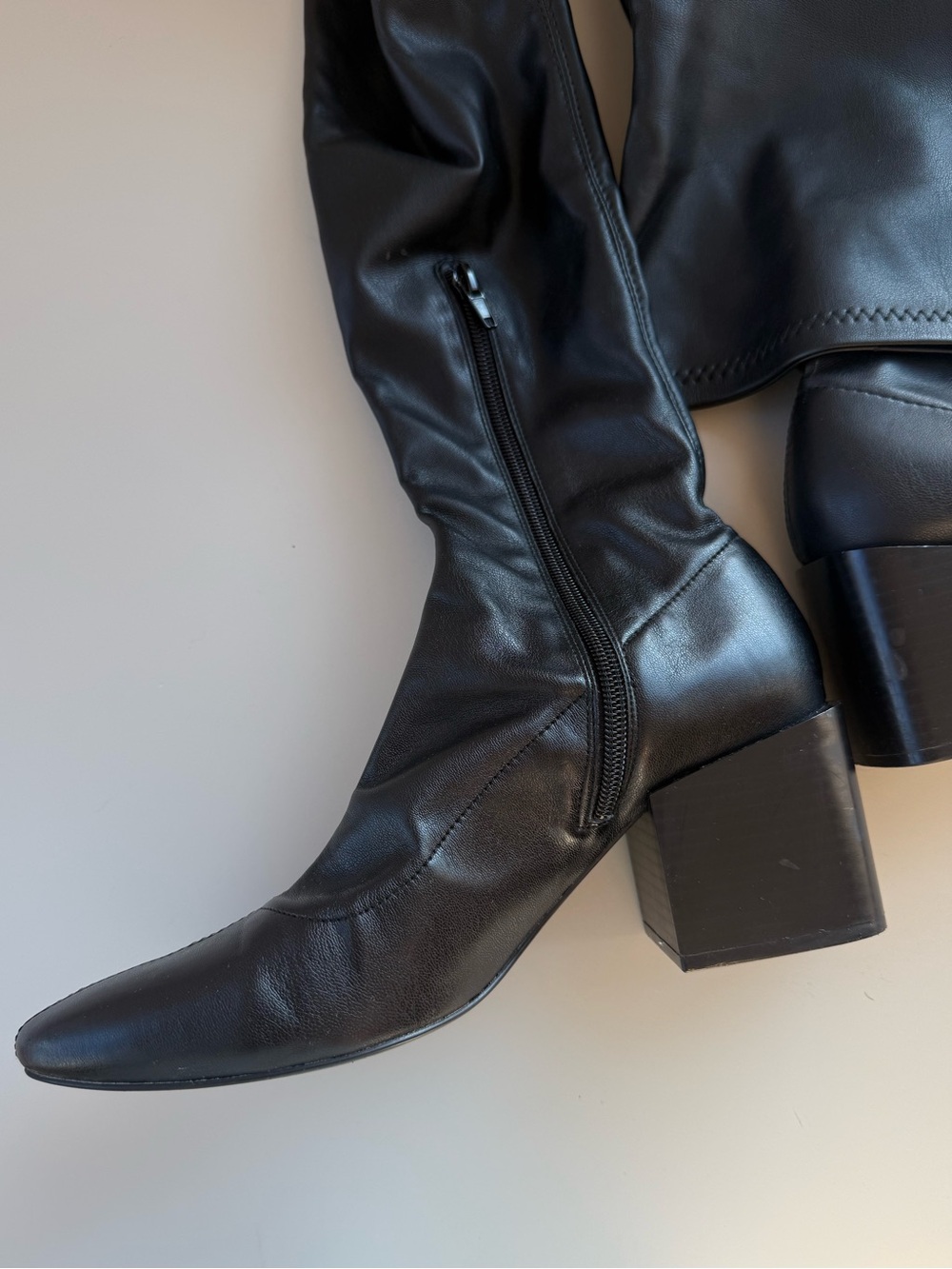 Zara Black Over The Knee Boots EU39 US8.5 - Picture 7 of 9